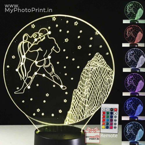 Aquarius Zodiac Sign Acrylic 3D illusion LED Lamp with Color Changing Led and Remote#1504