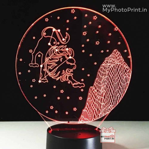 Leo Zodiac Sign Acrylic 3D illusion LED Lamp with Color Changing Led and Remote#1508