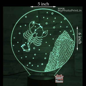 Scorpio Zodiac Sign Acrylic 3D illusion LED Lamp with Color Changing Led and Remote#1511