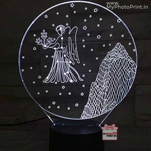 Virgo Zodiac Sign Acrylic 3D illusion LED Lamp with Color Changing Led and Remote#1512