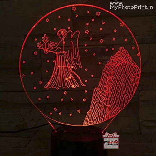 Virgo Zodiac Sign Acrylic 3D illusion LED Lamp with Color Changing Led and Remote#1512