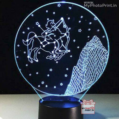 Sagittarius Zodiac Sign Acrylic 3D illusion LED Lamp with Color Changing Led and Remote#1513