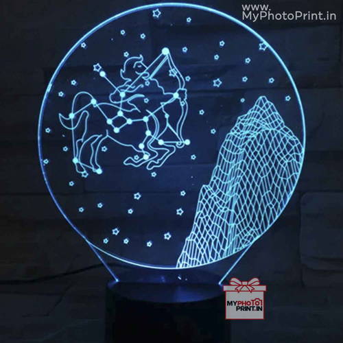 Sagittarius Zodiac Sign Acrylic 3D illusion LED Lamp with Color Changing Led and Remote#1513