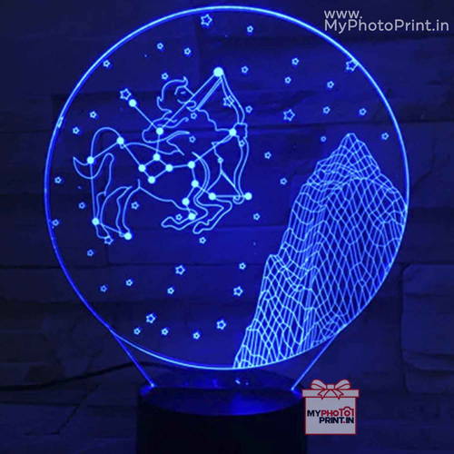 Sagittarius Zodiac Sign Acrylic 3D illusion LED Lamp with Color Changing Led and Remote#1513