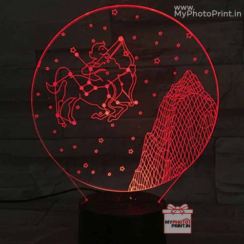 Sagittarius Zodiac Sign Acrylic 3D illusion LED Lamp with Color Changing Led and Remote#1513