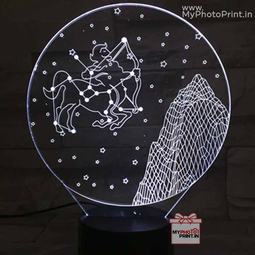 Sagittarius Zodiac Sign Acrylic 3D illusion LED Lamp with Color Changing Led and Remote#1513