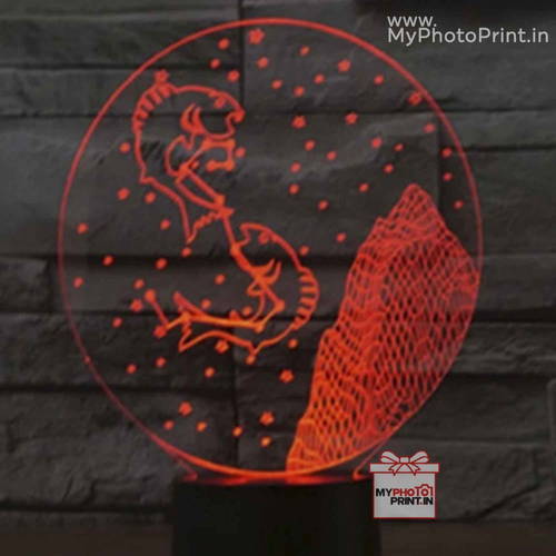 Pisces Zodiac Sign Acrylic 3D illusion LED Lamp with Color Changing Led and Remote#1515