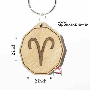 Aries Zodiac Sign Keychain