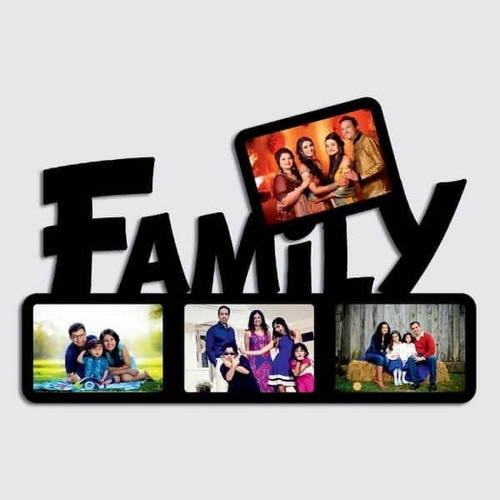 Family Wooden Photo Frame/Collage 4 Photos