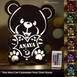 Customized Multicolor Cute Teddy Bear Name Board With Led and Remote #1573