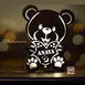 Customized Multicolor Cute Teddy Bear Name Board With Led and Remote #1573