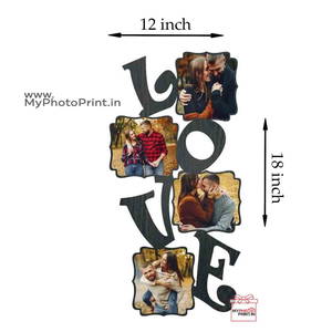 Personalized Love Wooden Photo Frame Collage 4 Photos