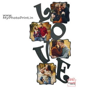 Personalized Love Wooden Photo Frame Collage 4 Photos