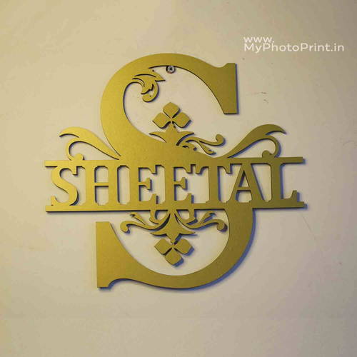 Customized A TO Z Name Metallic Golden Monogram Alphabet Letters Wall Hanging #1586