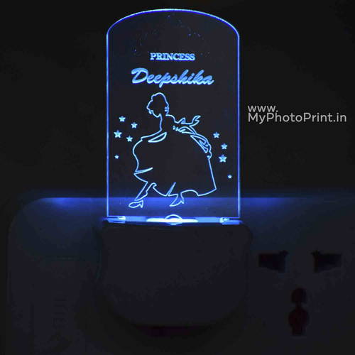 Personalized Angel Plug Acrylic Night Lamp With Multicolor Lights #1598