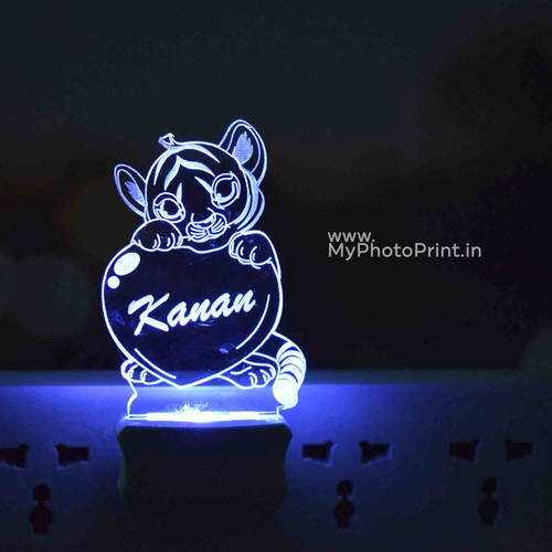 Personalized Simmba Plug Acrylic Night Lamp With Multicolor Lights #1605