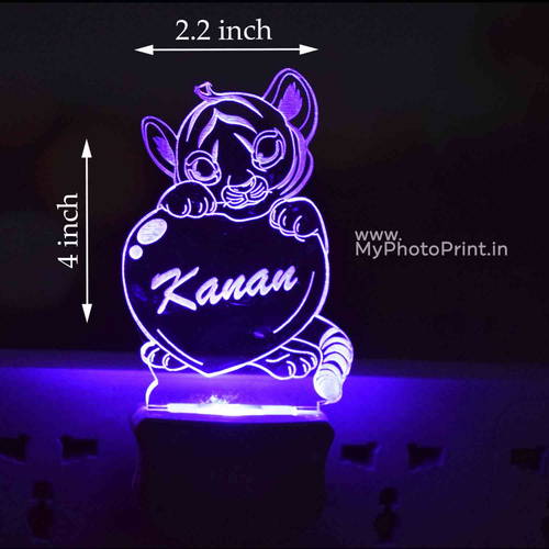 Personalized Simmba Plug Acrylic Night Lamp With Multicolor Lights #1605