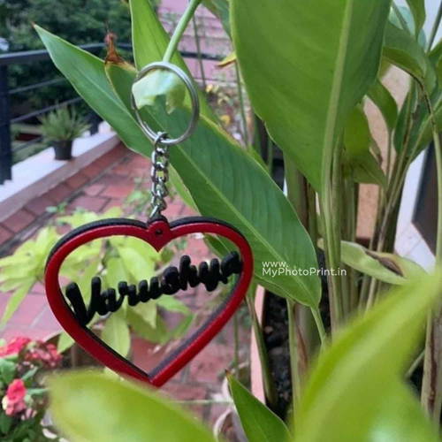 Customized Heart Acrylic Name Keychain