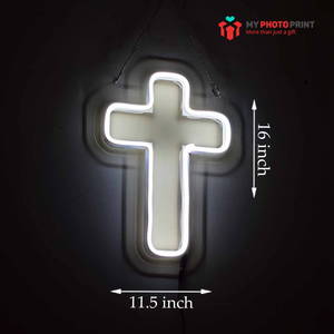 Jesus Christ Cross Neon Light Sign Decorative Lights Wall Decor 