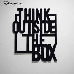 Think OutSide The Box Wooden Wall Decoration