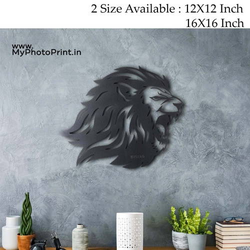 Roaring Lion Wooden Wall Decoration