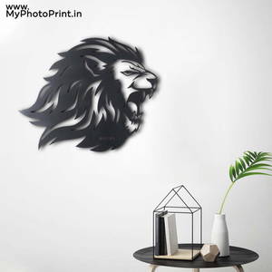 Roaring Lion Wooden Wall Decoration