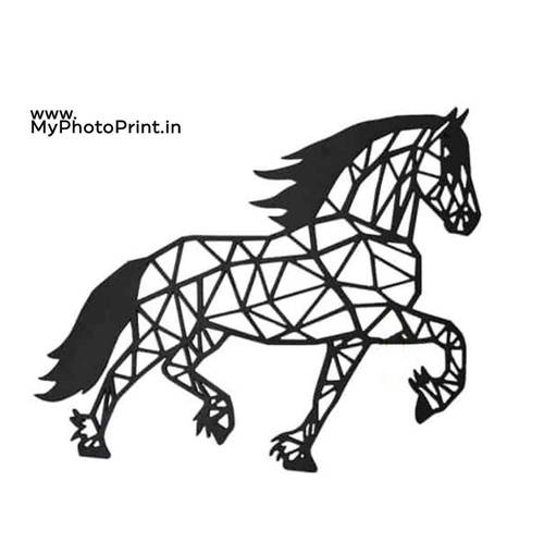 Running Horse Wooden Wall Decoration