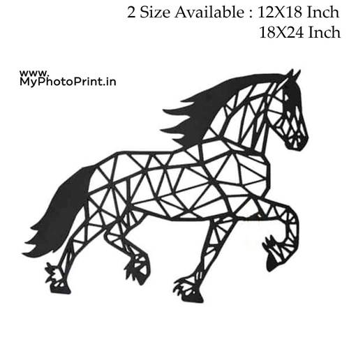 Running Horse Wooden Wall Decoration