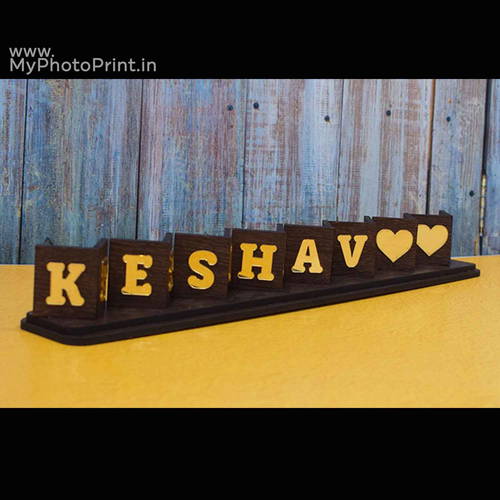 Customized Golden Acrylic Flip Name