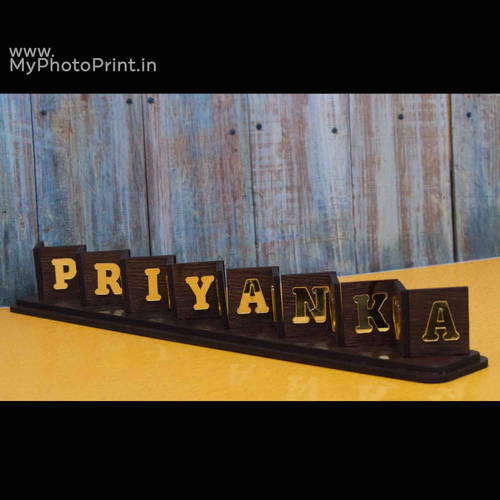 Customized Golden Acrylic Flip Name