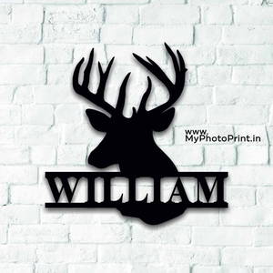 Customized Deer Sign Wooden Wall Decoration