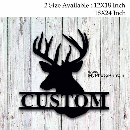 Customized Deer Sign Wooden Wall Decoration